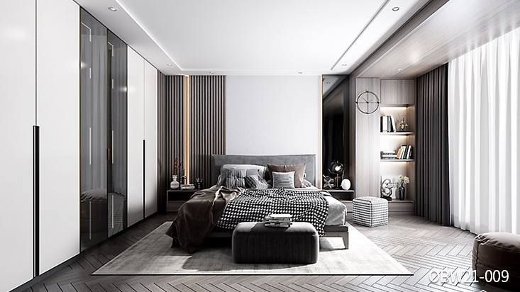 خزانة ملابس كبيرة الحجم باللون الأبيض الحديث OBW21-009 خزانة ملابس كبيرة الحجم باللون الأبيض الحديث OBW21-009