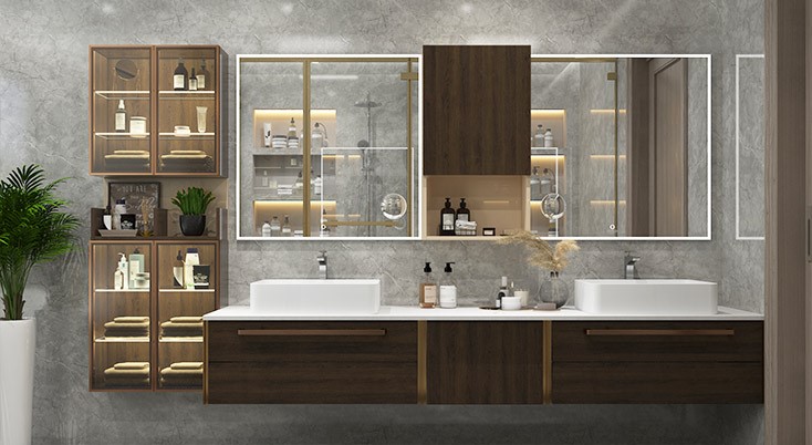 Double Bathroom Vanity with Sink OBV22-SW Double Bathroom Vanity with Sink OBV22-SW