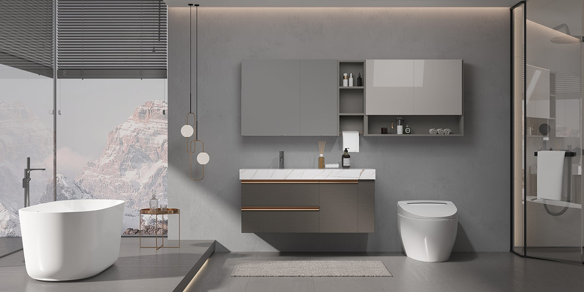 Scale Pattern Brown Bathroom Vanity BLWY23002 Scale Pattern Brown Bathroom Vanity BLWY23002