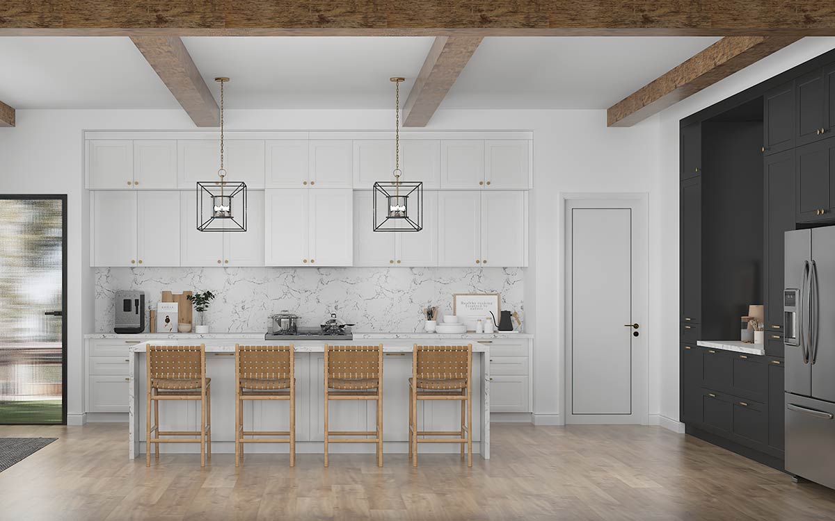 Image showcasing Modern Farmhouse Kitchen Cabinets | OPPOLIA