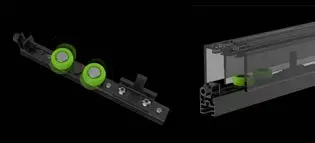 ADJUSTABLE GUIDE WHEELS PREVENT SHAKING