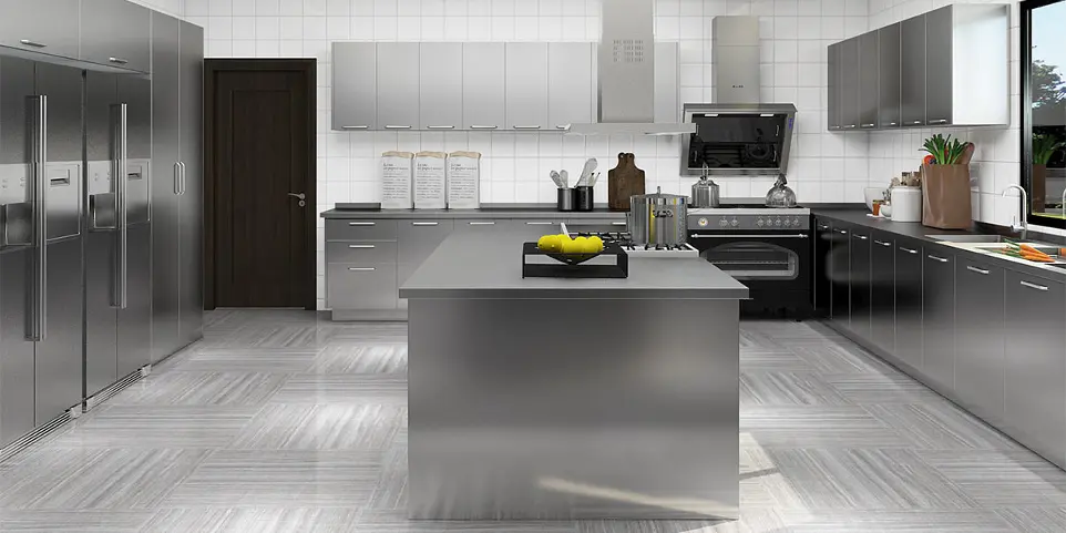 Stainless Steel Kitchen Cabinets with Center Island Stainless Steel Kitchen Cabinets with Center Island