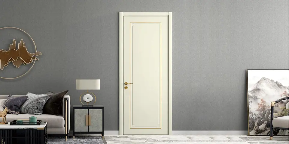 Matte Ivory White Painting Wood Door