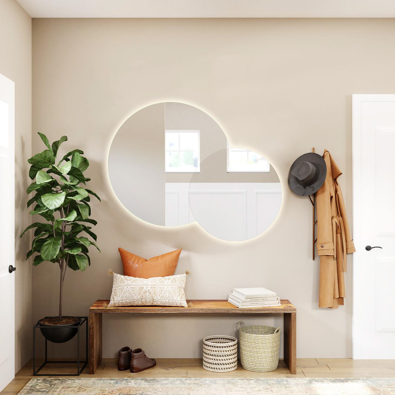 Frameless Bathroom Mirror
