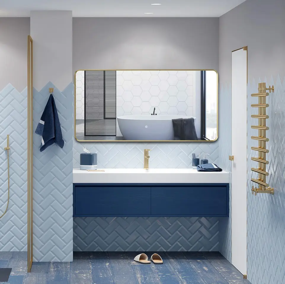 LED Framed Mirror with curve corners LED Framed Mirror with curve corners