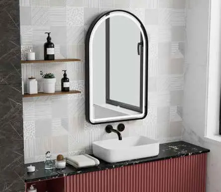 LED Framed Arch Bathroom Mirrors LED Framed Arch Bathroom Mirrors