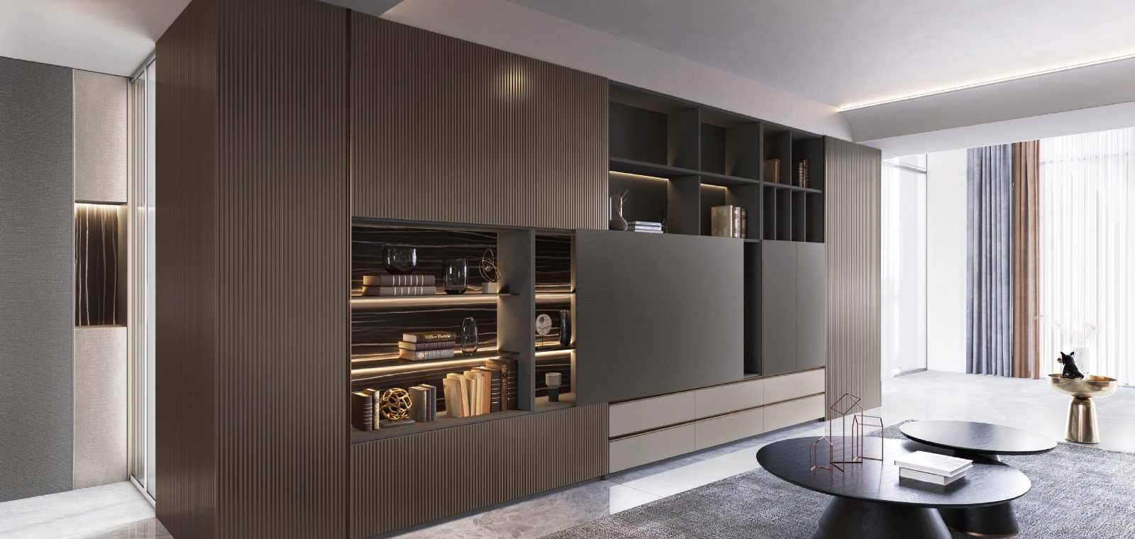 غرفة معيشة بلون البني غرفة معيشة بلون البني