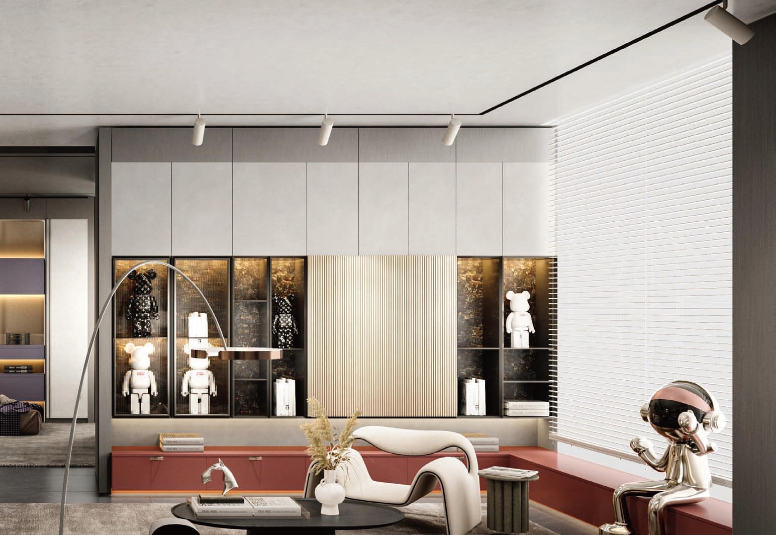 غرفة معيشة بلون الفضي غرفة معيشة بلون الفضي