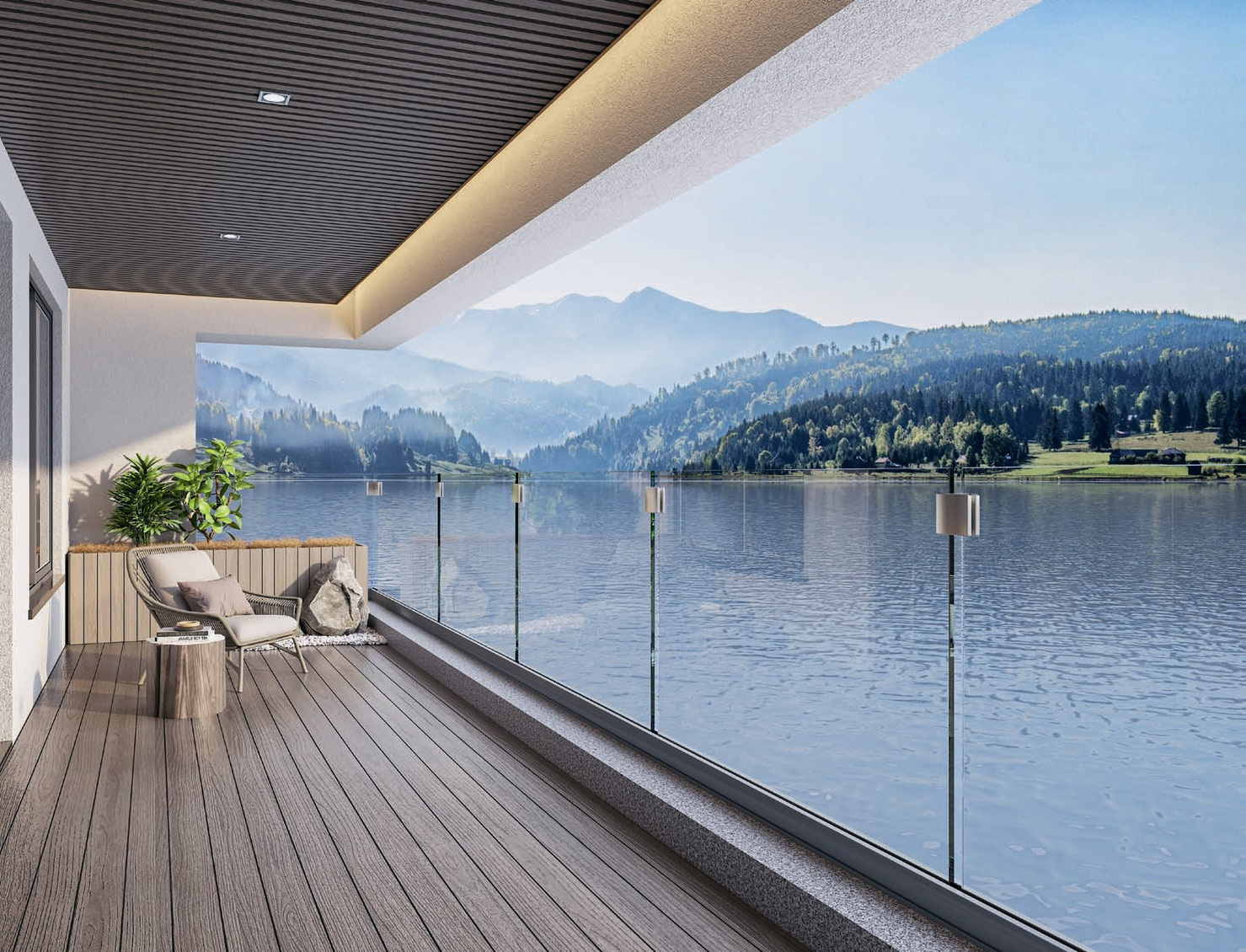 Balcony Glass Railing in Frameless Design EGB70 Balcony Glass Railing in Frameless Design EGB70