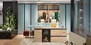 Light Blue Melamine Modern Simple Wardrobe