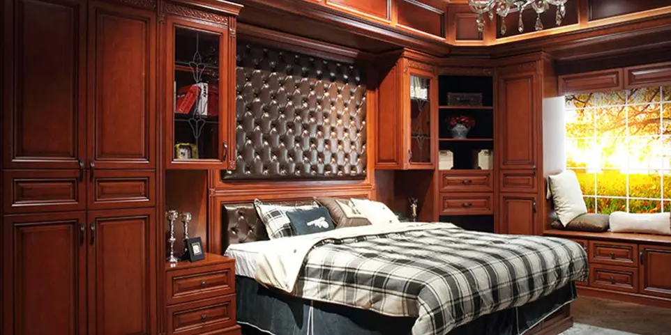 Transitional PP Medium Wood Hinged Wardrobe OBW21-014