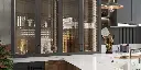 Thermofoil Wood Kitchen Cabinet in T Shape OBK21-028