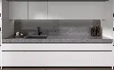 White Cabinets Grey Countertops Large Kitchen OBK22-L27