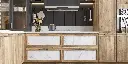 Thermofoil Wood Kitchen Cabinet in T Shape OBK21-028