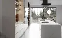 Cream Kitchen Cabinets with White Island OBK23-L05
