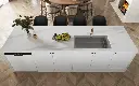 Traditional White Shaker Kitchen Cabinet With Island – OBK24L01