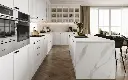 Traditional White Shaker Kitchen Cabinet With Island – OBK24L01