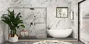 Floating Double Vanity White Bathroom Cabinets OBV22-TRA