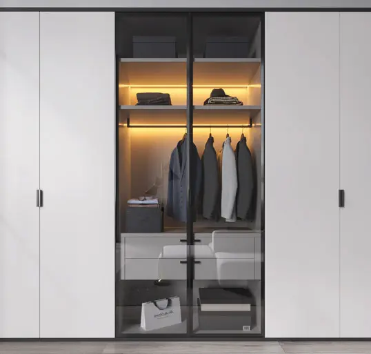 Modern White Minimalist Wardrobe Design OBW23-L06