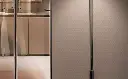 Dark Beige Textured Melamine Wardrobe OBW23-M01