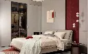 Dark Beige Textured Melamine Wardrobe OBW23-M01