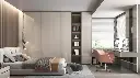 Inbuilt Glossy White Wardrobe with Drawers OBW22-L02