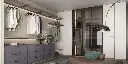 Light Grey and Purple PVC Bedroom Cupboards OBW22-PVC01