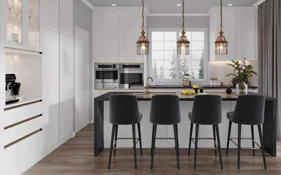 Contemporary Handleless Shaker Kitchen OBK22-PVC01