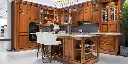 Solid Wood Kitchen Cabinets with Island OBK21-029