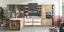 Thermofoil Wood Kitchen Cabinet in T Shape OBK21-028