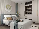 Contemporary Fitted Wardrobe with Built-in Metal Handles OBW21-PVC03