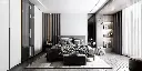 Modern White Minimal Large Wardrobe OBW21-009