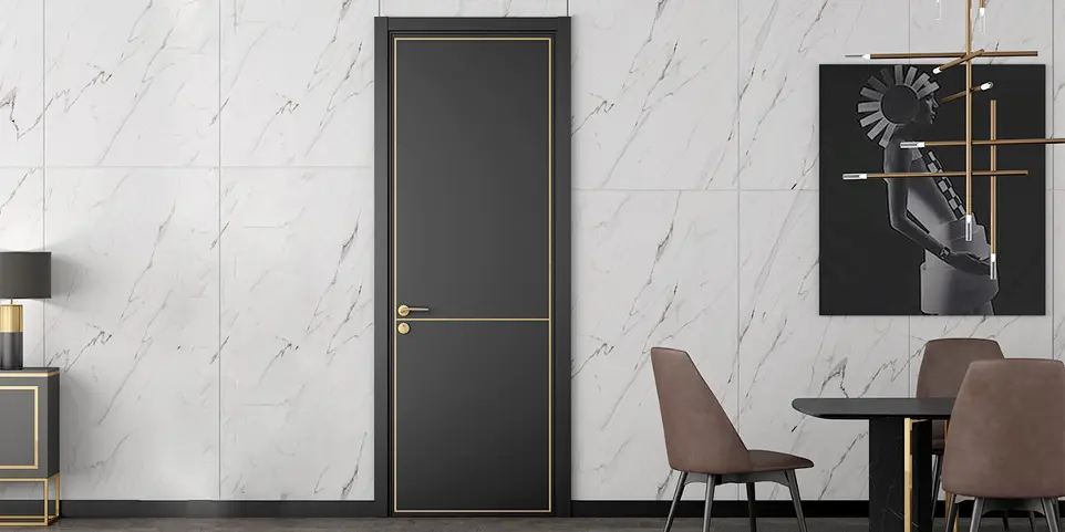Luxury Interior Door in Dark Lacquer Finish OBD21-007