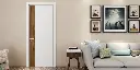 Bespoke Room Door in White and Wood OBD21-003