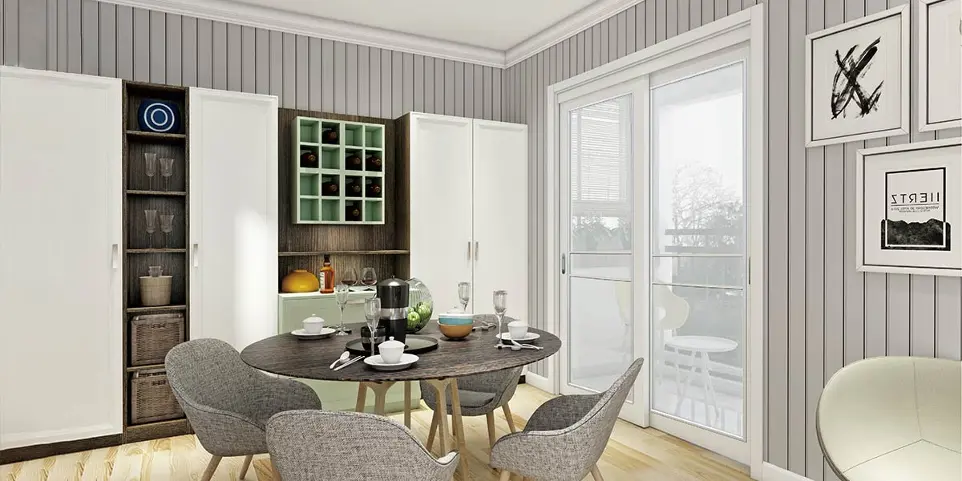 Modern White Sliding Glass Patio Door YDM003Y