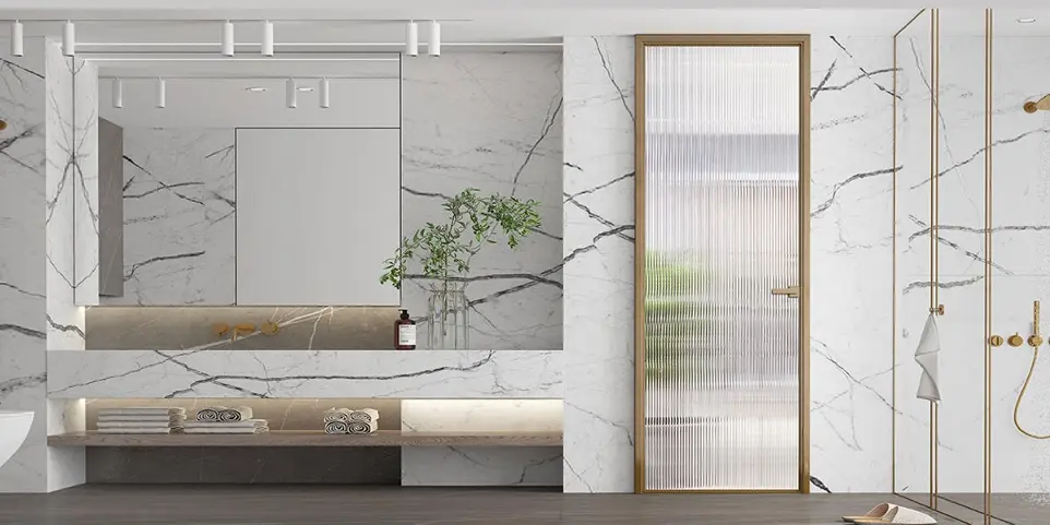 Single Frosted Glass Door for Bathroom YDP032D
