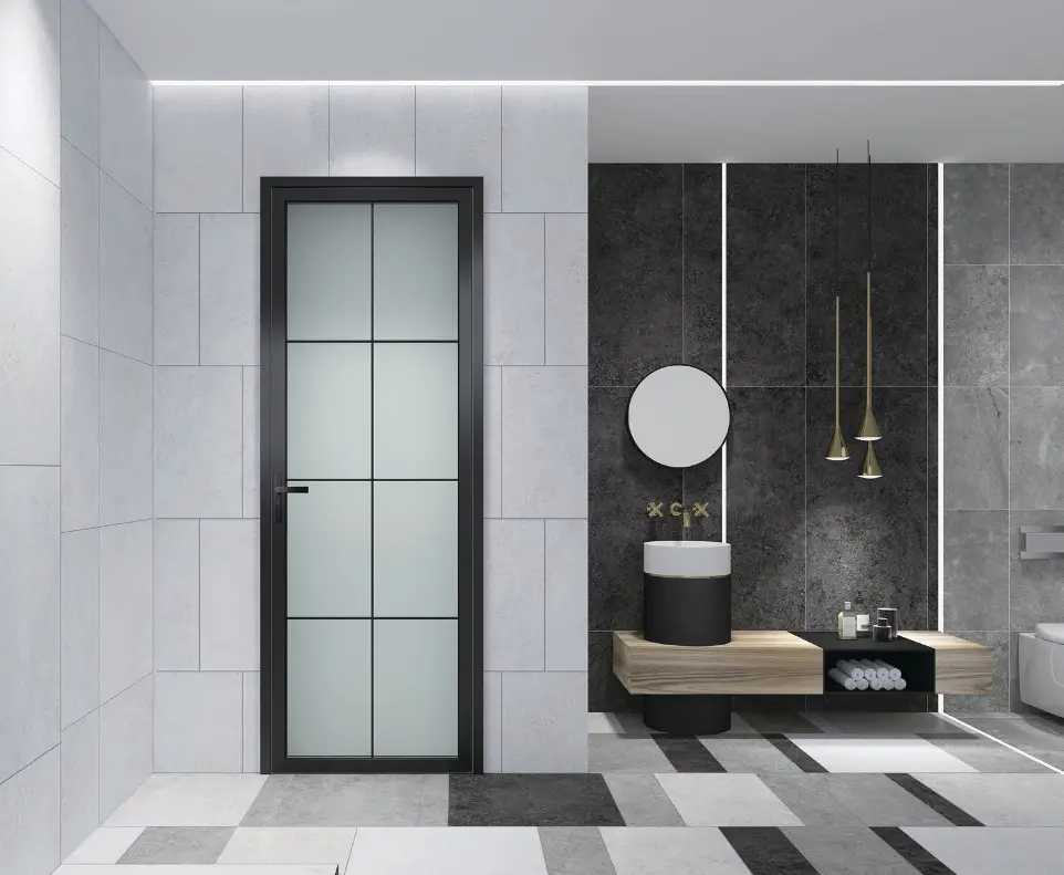 Bathroom and Kitchen Door with Glass OBD21-010