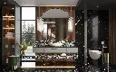 Modern Floating Vanity in Textured Melamine Finish OBV23-M01