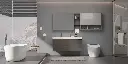 Scale Pattern Brown Bathroom Vanity BLWY23002