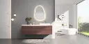 Red Powder Vanity with Integrated Handles OBV22-L01