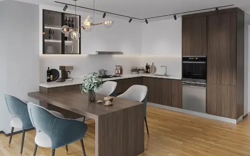 [OBK22-M02] U-Shaped Kitchen With Peninsula Seating OBK22-M02