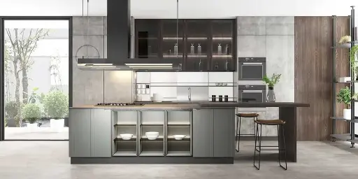 [BLCC20020] Modern Galley Kitchen Cabinets Design BLCC20020