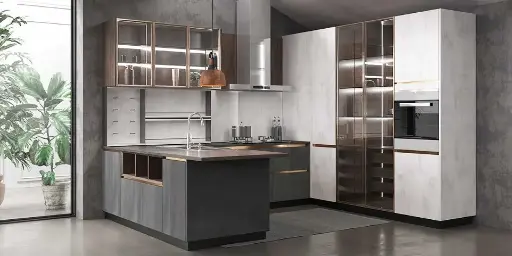 [OBK21-031] UV Lacquer Kitchen Design Modern OBK21-031