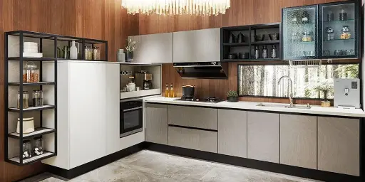 [OBK21-008] Modern Simple L Shaped Kitchen Units OBK21-008