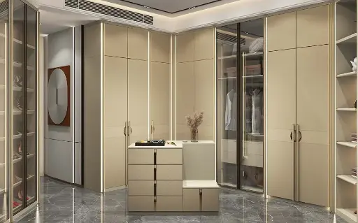 [OBW23-PVC01] Luxury Walk in Closet with Island OBW23-PVC01