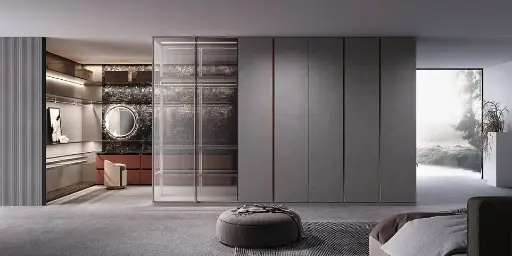 [OBW22-M01] Grey Large Master Bedroom Closet Design OBW22-M01