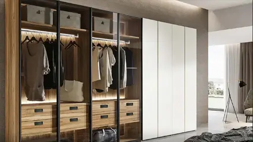 [OBW21-011] Modern Melamine Hinged Built-in Wardrobe OBW21-011