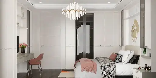 [OBW21-005] Pure White Custom Fitted PVC Wardrobe OBW21-005