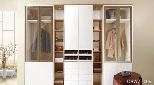 [OBW21-006] White Wood Wardrobe with Tatami OBW21-006