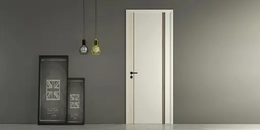 [OBD21-001] PVC Interior Door in White and Wood Tone OBD21-001